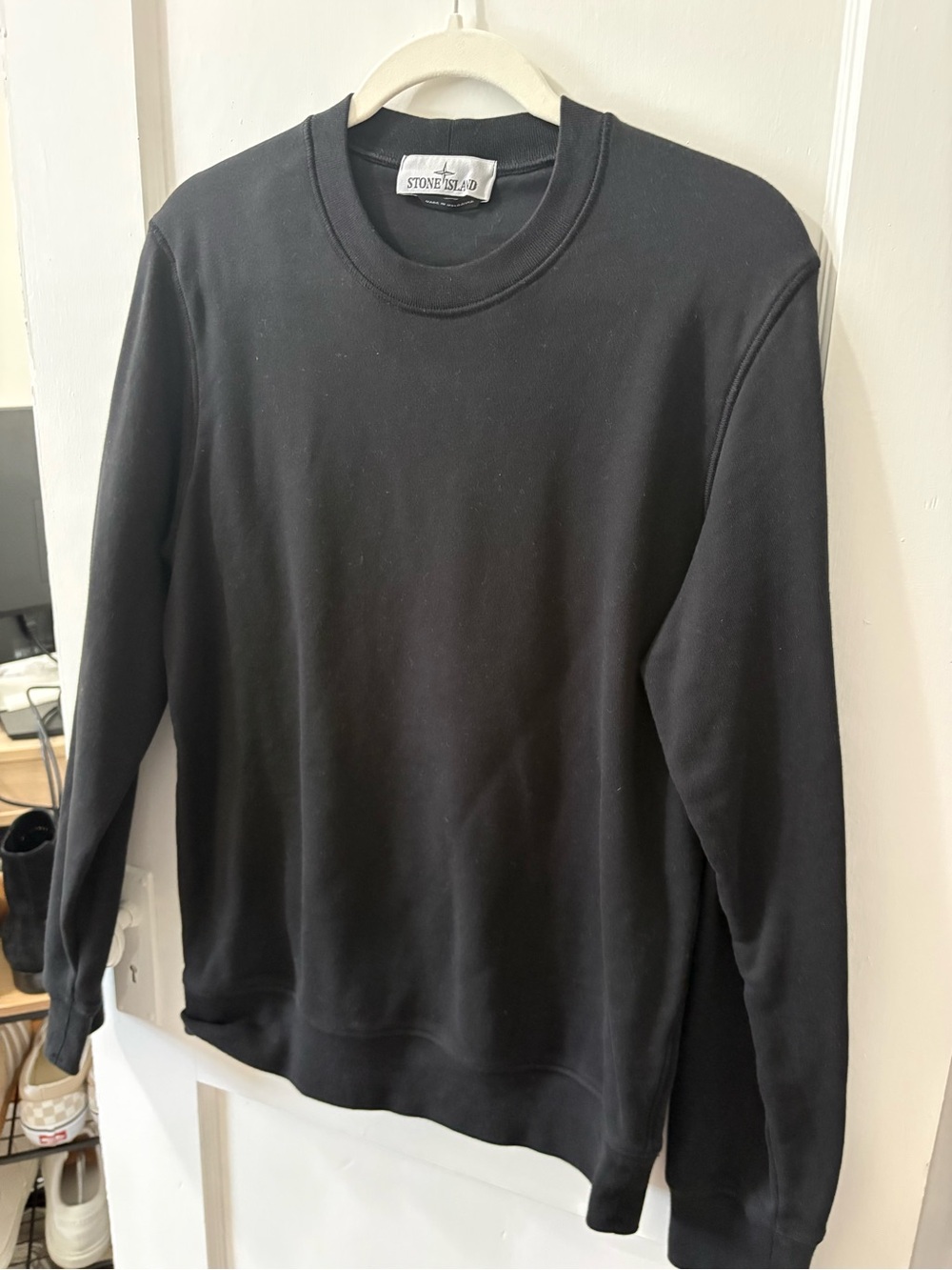 Stone Island Men’s Black Crewneck Sweater
